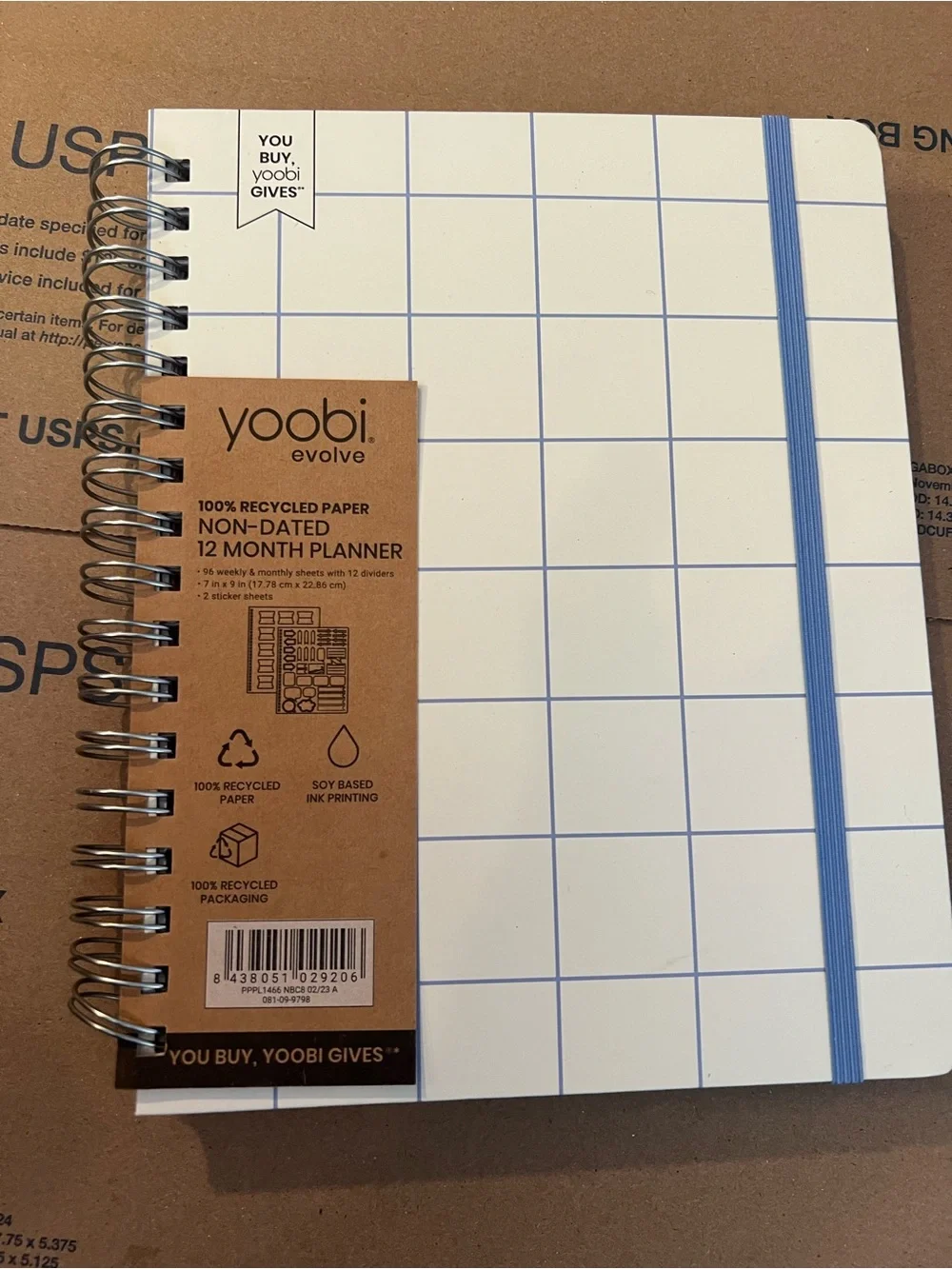 yoobi Non-Dated 12-Month Planner NEW